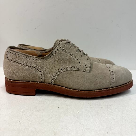 NWOT Crockett & Jones x Ralph Lauren Suede Cap Toe Brogue Made in England 10.5 D main image 8
